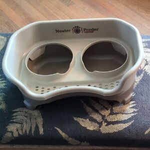 Gray Pet Feeding Station